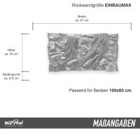 3D Aquarium Rückwand Struktur 100x60 cm