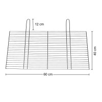 Aschekasten mit Grillgitter 60x40cm