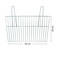 Aschekasten mit Grillrost mit Klappgriffen 60x30cm