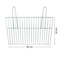 Aschekasten mit Grillrost mit Klappgriffen 80x30cm