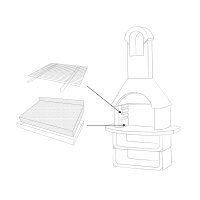 Aschekasten+Grill+Kohlerost 80x40cm