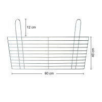 Aschekasten+Grill+Kohlerost 60x40cm 4mm