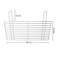 Aschekasten+Grill+Kohlerost 100x60cm 4mm