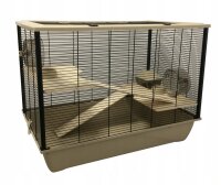 ZooPaul Hamster-Hasen-Käfig mit Holz Podest und...