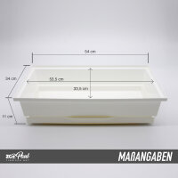 Käfig Ersatzschale Unterschale IZA 3 Kasten weiss inkl. Schublade 54x34x11cm