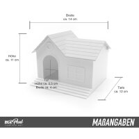 Haus spitze Ecken für Kleintierkäfig weiss CH2 CH3