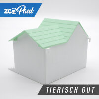 Haus spitze Ecken für Kleintierkäfig weiss CH2 CH3