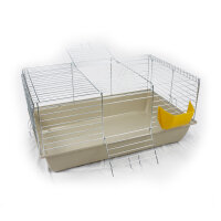 Hasenkäfig komplett XL beige 78x47x37cm
