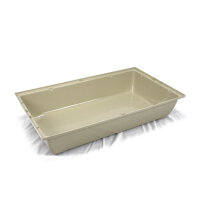 Kasten Schale hell beige Hasenkäfig L 70x40x13cm