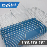 Hasenkäfig komplett L dunkel blau 70x40x37cm