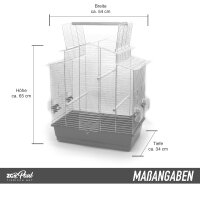 XXL ZooPaul Vogelkäfig Käfig + Badehaus und...