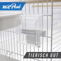 XXL ZooPaul Vogelkäfig Käfig + Badehaus und Trinkröhrchen