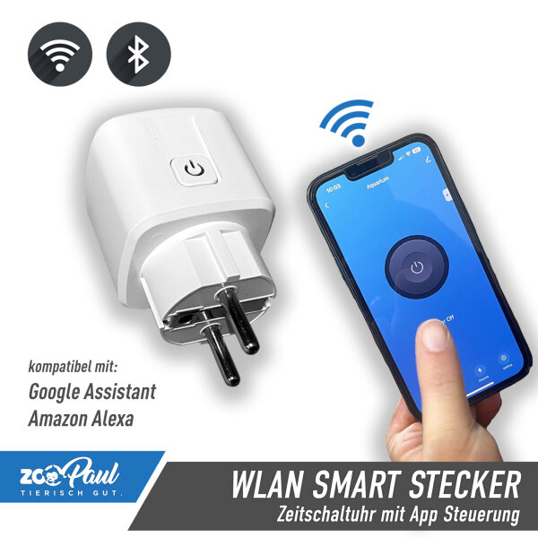 ZooPaul WLAN Smart Plug Steckdose Zeitschaltuhr Wifi App Steuerung Beleuchtung