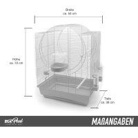 Vogelkäfig EMMA OHNE Badehaus & Trinkrohr...