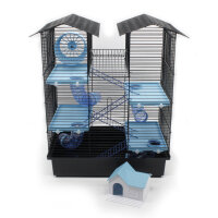 XXL Hamsterkäfig blau mit Zubehör