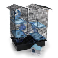 XXL Hamsterkäfig blau mit Zubehör