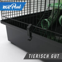 XXL Hamsterkäfig schwarz turkis mit Zubehör