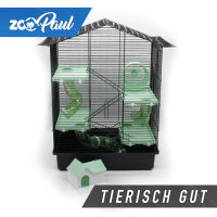 XXL Hamsterkäfig schwarz turkis mit Zubehör