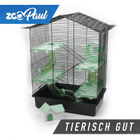 XXL Hamsterkäfig schwarz turkis mit Zubehör