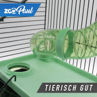 XXL Hamsterkäfig schwarz turkis mit Zubehör