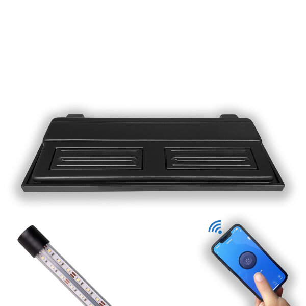 Diversa Aquarium Abdeckung 100x40cm LED Expert (weiss) mit ZooPaul Smart Stecker