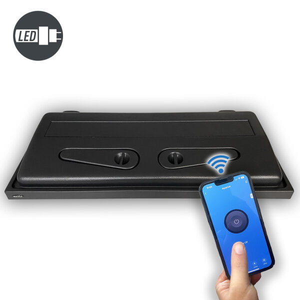 ZooPaul Aquarienabdeckung 80 x 35 cm LED T8 + ZooPaul Smartphone Steuerung