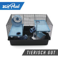 Nagerkäfig MAT II schwarz/blau 48x31x29 cm