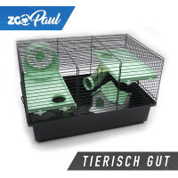 Nagerkäfig MAT II schwarz/türkis 48x31x29 cm