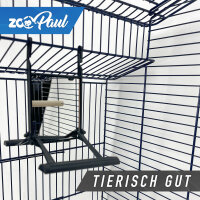 Schaukel Spiegel Vogelkäfig weiß gelb