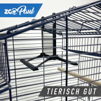 Schaukel Spiegel Vogelkäfig weiß blau