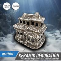 Deko Aquarium Haus 13x12x15cm