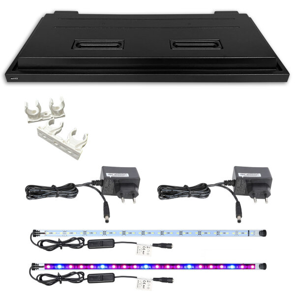 Variation ZooPaul Modern Line Aquarienabdeckung 120 x 40 cm LED weiss + bunt ohne