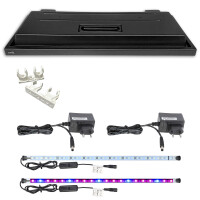 Variation ZooPaul Modern Line Aquarienabdeckung 80 x 30 cm LED weiss + bunt ohne