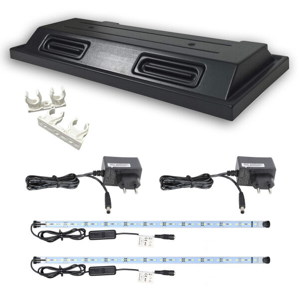 Variation ZooPaul Aquarienabdeckung 100 x 40 cm LED weiss + weiss ohne