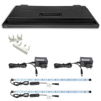 Variation ZooPaul Modern Line Aquarienabdeckung 80 x 30 cm 2x LED weiss ohne