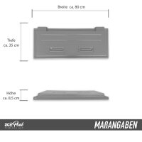 Variation ZooPaul Modern Line Aquarienabdeckung 80 x 35 cm LED weiss + bunt + Smart
