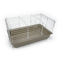 Hasenkäfig komplett XL dunkel beige 78x47x37cm