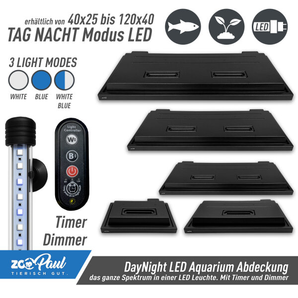 ZooPaul Modern Line DayNight LED Aquarium Abdeckung versch. Größen