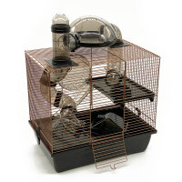 Nagerkäfig Rocky INDUSTRIAL Look mit Tunnelsystem 42x29x50 cm