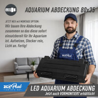 Variation ZooPaul Aquarienabdeckung 80 x 35 cm LED weiss + bunt + Smart