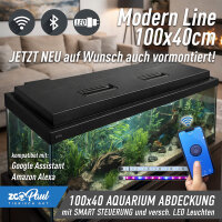 ZooPaul Modern Line 100 x 40 cm Aquarienabdeckung + Smart...