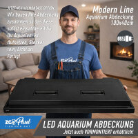 ZooPaul Modern Line 100 x 40 cm Aquarienabdeckung + Smart...