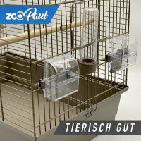Premium XXL Vogelkäfig Mokka mit Badehaus und Zubehör IZA 3