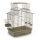 Premium XXL Vogelkäfig Mokka mit Badehaus und Zubehör IZA 3