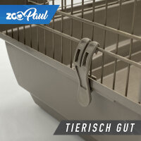 Vogelkäfig EMMA Cabrio mocca 72x54x38 cm mocca/mocca + Badehaus und Trinkrohr