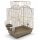 Vogelkäfig EMMA Cabrio mocca 72x54x38 cm mocca/mocca + Badehaus und Trinkrohr