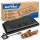 ZooPaul Aquarium Startklar-Set 80x35 cm – Abdeckung mit 2x T8 18W Beleuchtung, Keramik-Holzdeko & Fischkescher