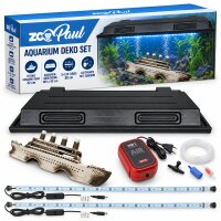 ZooPaul Startklar Set 100x40 cm 2x LED weiss 1x Pumpe Set...