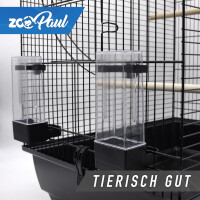 ZooPaul Vogelkäfig Zubehörset 5-teilig Badehaus,  Futterspender, Sitzstangen